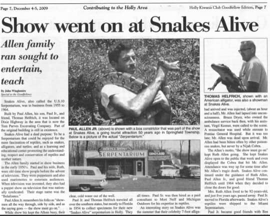 Snakes Alive - 2009 Retrospective Article